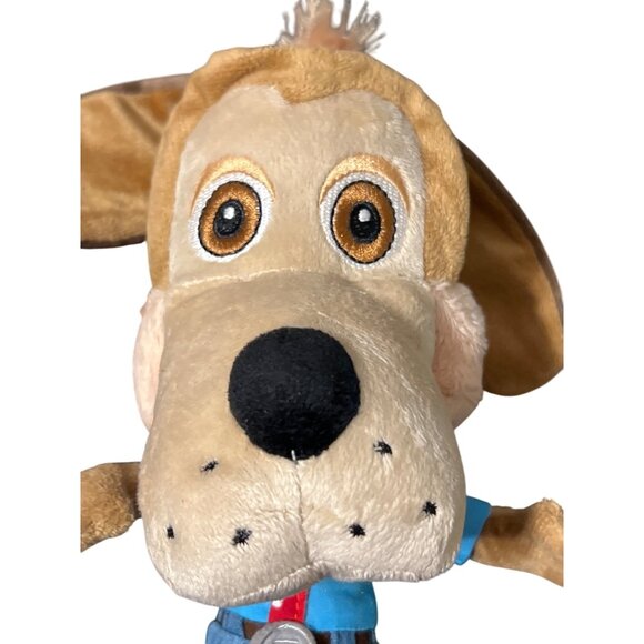 Jasper Jowls Dog Plush Chuck E Cheese Cowboy J Belt Buckle Sewn Eye Big Head 10" - Picture 2 of 4